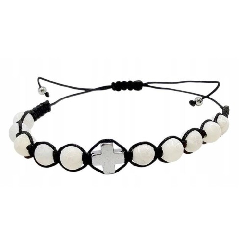 Różaniec 10-tka Kamień naturalny howlit biały