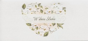 KARNET ŚLUB DL S63 - SERCE Z KWIATÓW