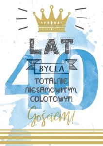 KARNET B6 PR-105 URODZINY 40