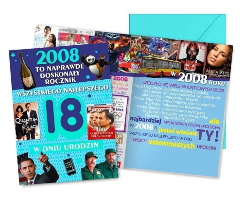 Karnet Urodziny 18-latka