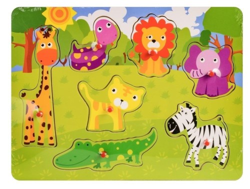 Układanka drewno - safari, Daffi