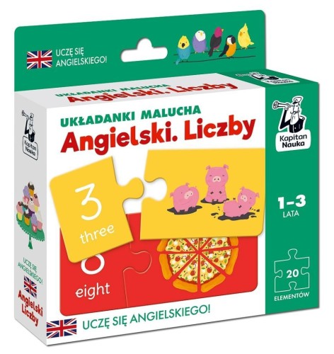 Kapitan nauka Angielski Liczby 1-3 lata