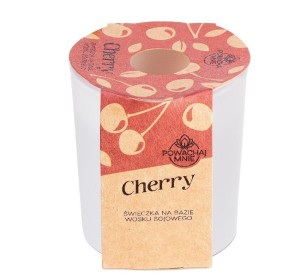 ŚWIECZKA SOJOWA POWĄCHAJ MNIE CHERRY BIAŁY 130ML