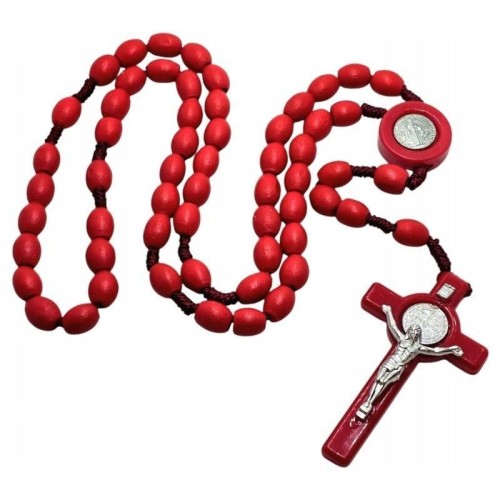 Różaniec Benedykt czerwony