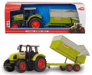 TRAKTOR CLAAS ARES Z PRZYCZEPĄ, DICKIE TOYS