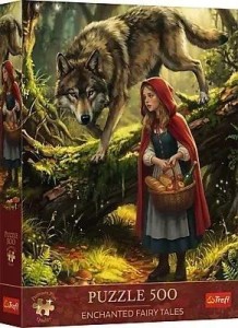 PUZZLE 500 PREMIUM PLUS CZERWONY KAPTUREK I WILK