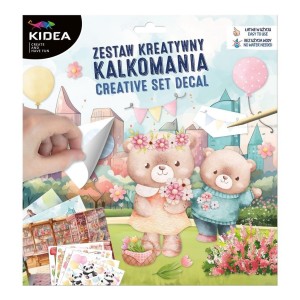 ZESTAW KREATYWNY KALKOMANIA PRZYJĘCIE KIDEA