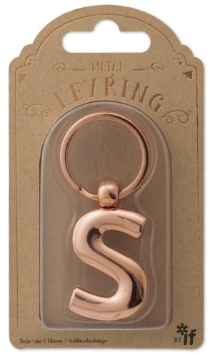 Metalowy brelok do kluczy litera S Keyring, IF