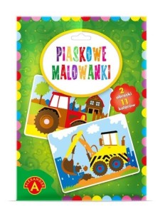 PIASKOWE MALOWANKI KOPARKA I TRAKTOR ALEX