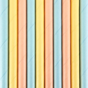 SŁOMKI PAPIEROWE SUMMER TIME 19,5CM 10SZT