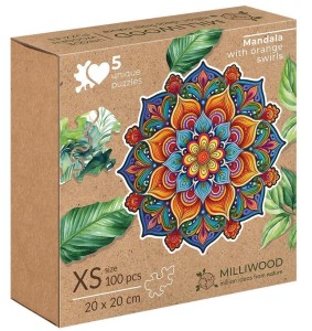 PUZZLE DREWNIANE 100 MANDALA RADOŚCI ALEX