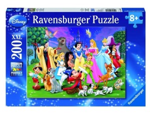 PUZZLE 200 DISNEY. ULUBIONE POSTACIE Z BAJEK XXL
