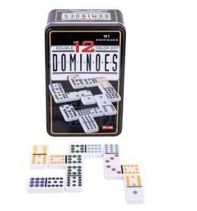 DOMINO DOUBLE 12 W METALOWYM PUDEŁKU, QUINT
