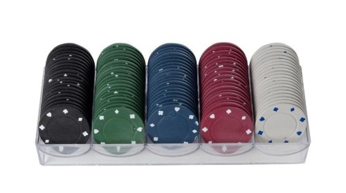 Zestaw 100 żetonów do pokera 5 kolorów, Quint