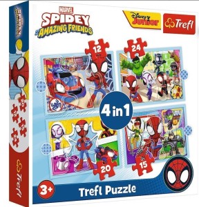 PUZZLE 4W1 EKIPA SPIDEY'A TREFL, TREFL