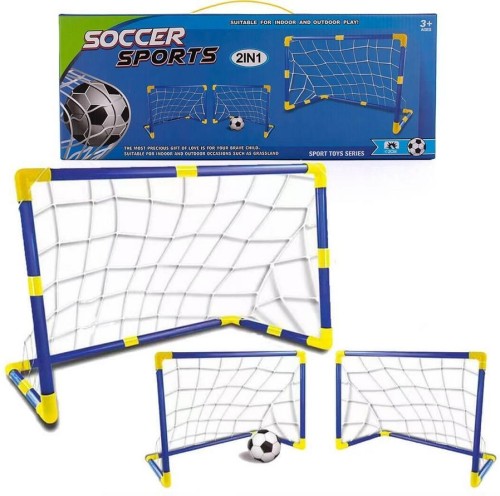 Bramka piłkarska z piłką i pompką 2w1, Lena