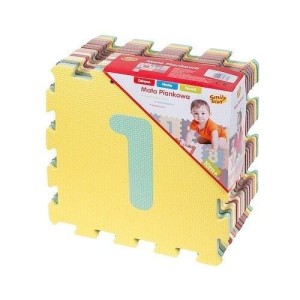 MATA PIANKOWA PASTELOWA CYFRY, SMILY PLAY