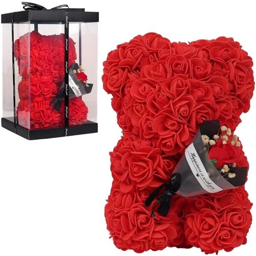 Miś z róż z bukietem, Trifox