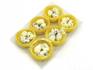 ZESTAW 6 GNIAZDEK Z JAJKAMI 6X6CM