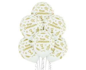 BALONY FIRS COMMUNION KOMUNIA 30CM 6SZT