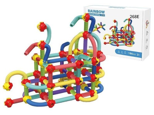 Klocki - słomki konstrukcyjne rozciągliwe 186el