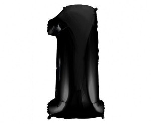 BALON FOLIOWY B&C CYFRA 1 CZARNA 92CM