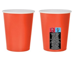 KUBECZKI PAPIEROWE CZERWONE 250ML 14SZT