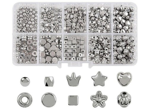 Koraliki DIY srebrne, ADAR