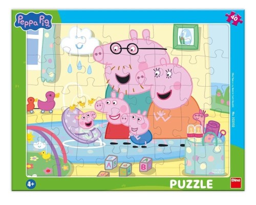 Puzzle ramkowe Świnka Peppa Rodzina 40el