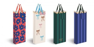 TOREBKA PREZENTOWA NA BUTELKĘ GOLD SHAPE