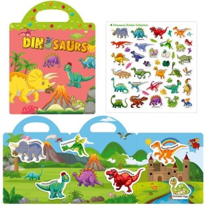 KSIĄŻECZKA Z NAKLEJKAMI - DINOZAURY