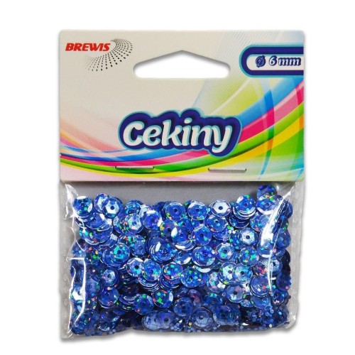 Cekiny hologramowe H 90 niebieski