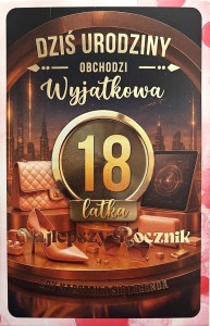 KARNET Z WYMIENNYMI ROCZNIKAMI 18 DAMSKA