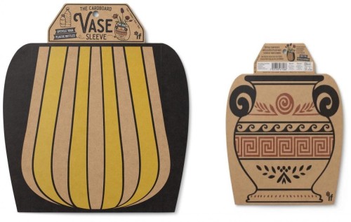 Wazon - kartonowy rękaw - Yellow Stripy, IF