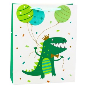TORBA PREZENTOWA DINOZAUR 32X26X10CM, LEANTOYS