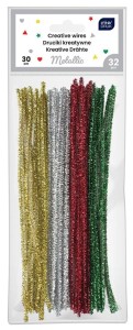 DRUCIKI KREATYWNE 30CM METALLIC 32SZT