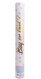 ARMATKA KONFETTI GENDER REVEAL BOY PAPIER OKRĄGŁY