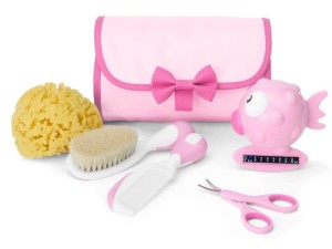 ZESTAW AKCESORIÓW DO HIGIENY I KĄPIELI RÓŻOWY 0M+