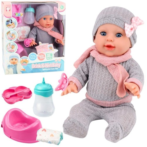 Lalka bobas z akcesoriami 35cm, Leantoys