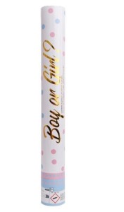 ARMATKA KONFETTI GENDER REVEAL GIRL PAPIER OKRĄGŁY