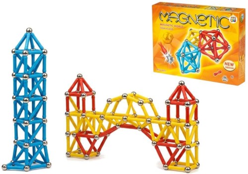 Klocki magnetyczne 120el, Pro-Kids