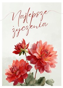 KARNET - NAJLEPSZE ŻYCZENIA - CZERWONA