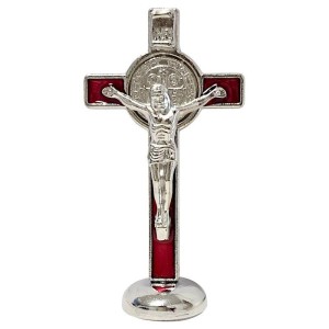 KRZYŻ STOJĄCY CZERWONY 8CM