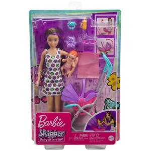 BARBIE SKIPPER ZESTAW OPIEKUNKA GXT34, MATTEL