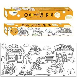 KOLOROWANKA SAMOPRZYLEPNA W ROLCE MIASTECZKO