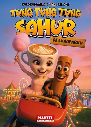 Tung Tung Sahur w lunaparku z naklejkami