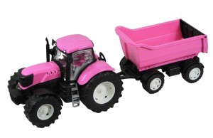 TRAKTOR RÓŻOWY Z WYWROTKĄ, BĄCZEK