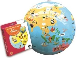 GLOBUS 30 CM - MALI PODRÓŻNICY, PIŁKA