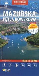 MAZURSKA PĘTLA ROWEROWA 1:70 000 LAMINOWANA