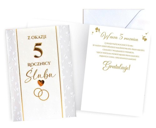 Karnet Rocznica ślubu 5